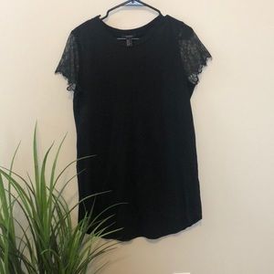 Forever 21 Lace Sleeve T-Shirt Dress